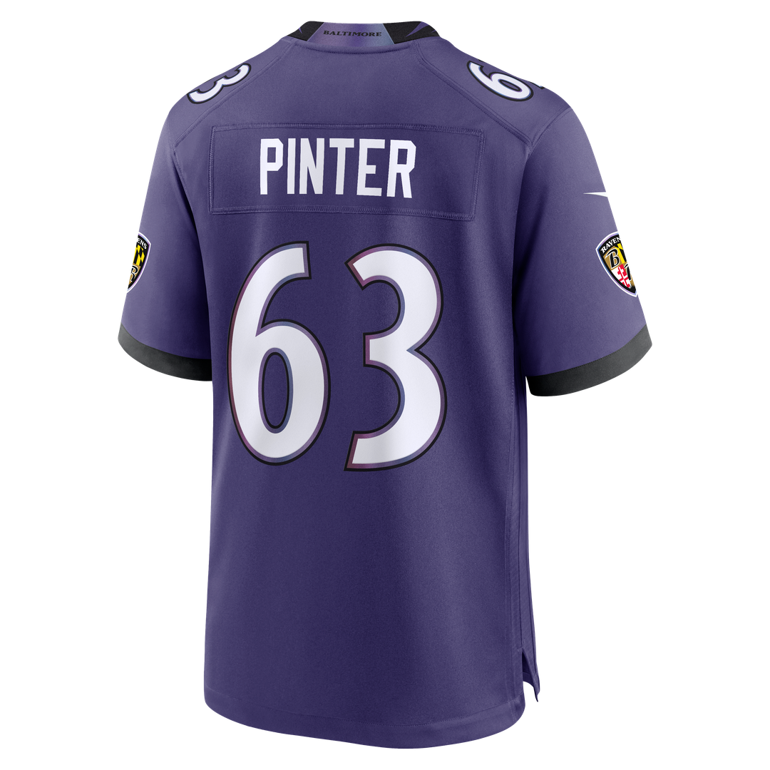Danny Pinter Baltimore Ravens Team Game Jersey - Purple