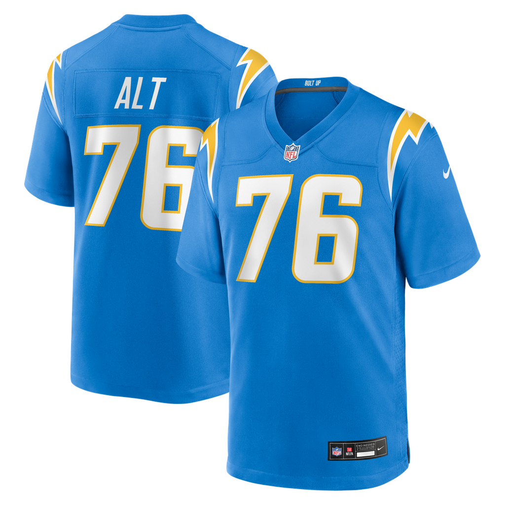Joe Alt Los Angeles Chargers Player Game Jersey - Powder Blue