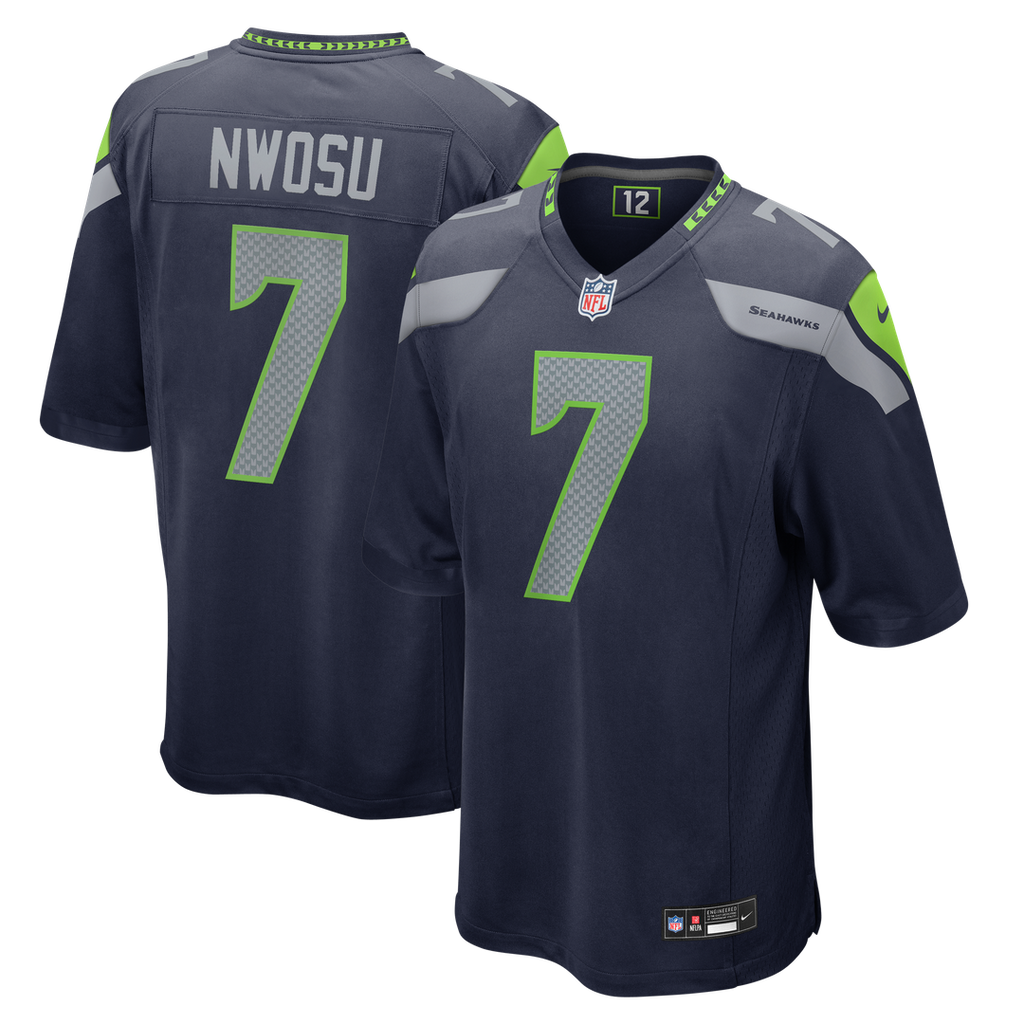 Uchenna Nwosu Seattle Seahawks Team Game Jersey - College Navy