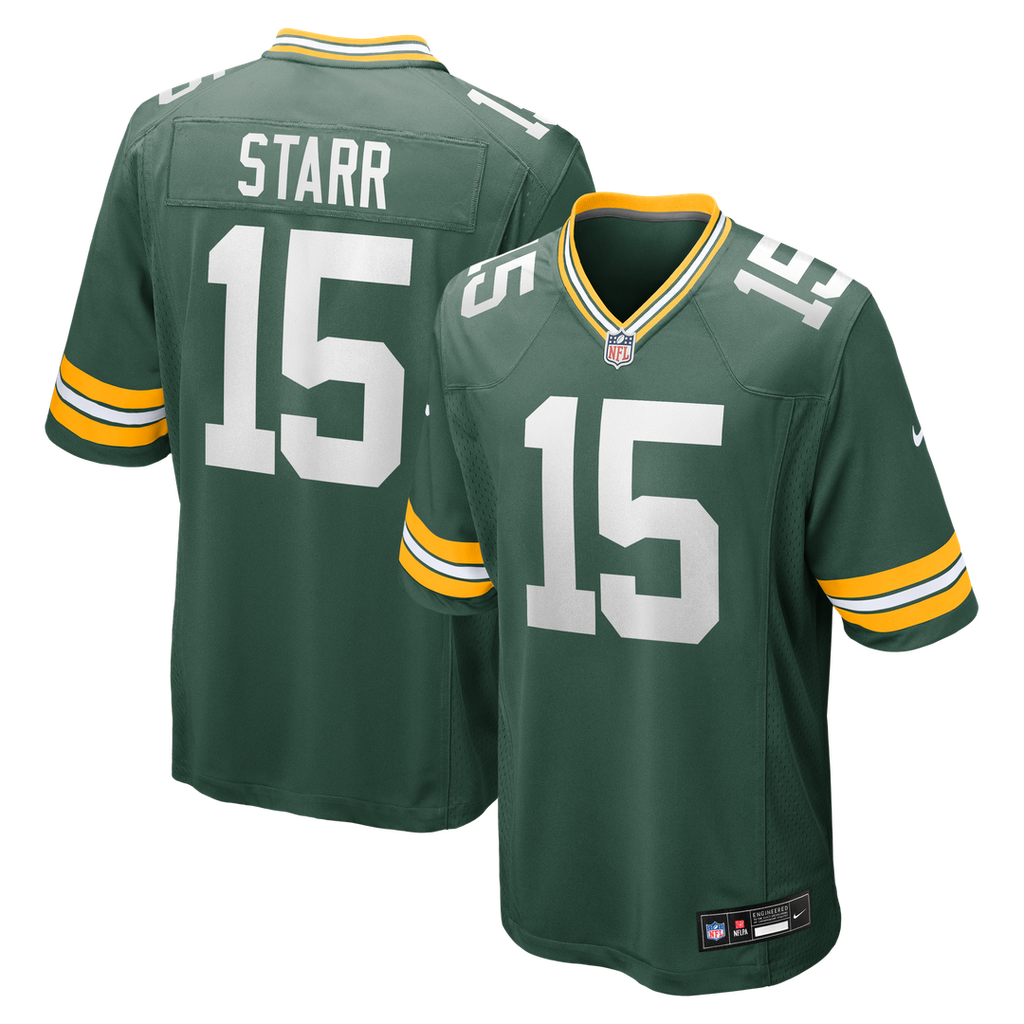 Bart Starr Green Bay Packers Game Retired Player Jersey - Green