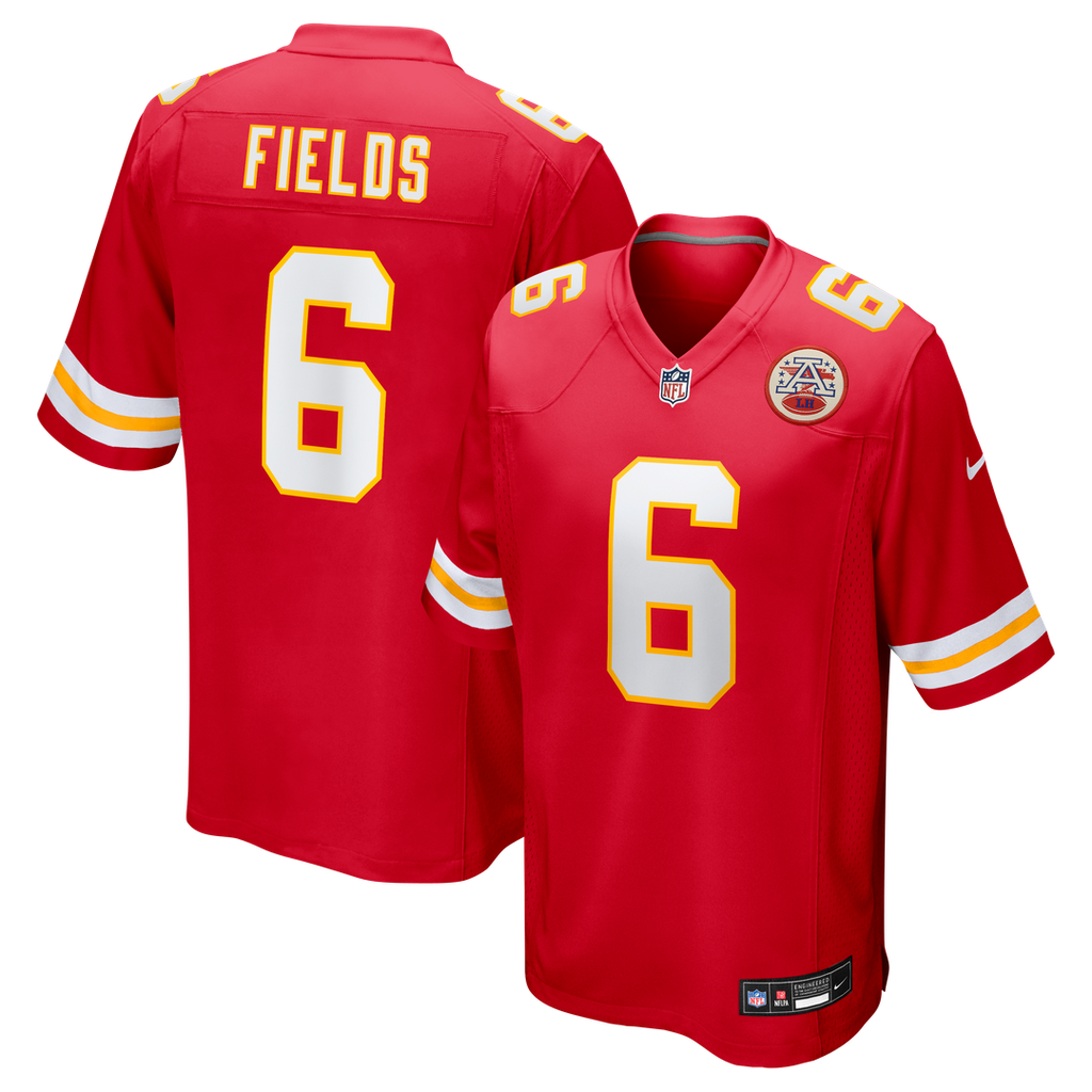 Justin Fields Kansas City Chiefs Game Jersey - Red
