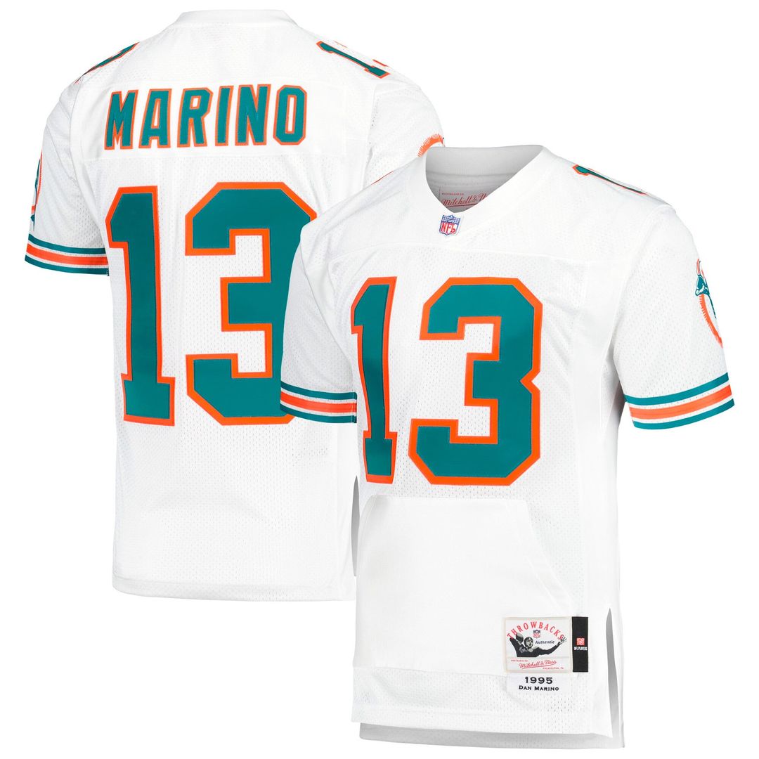 Dan Marino Miami Dolphins 1995 Authentic Throwback Retired Player Pocket Jersey - White