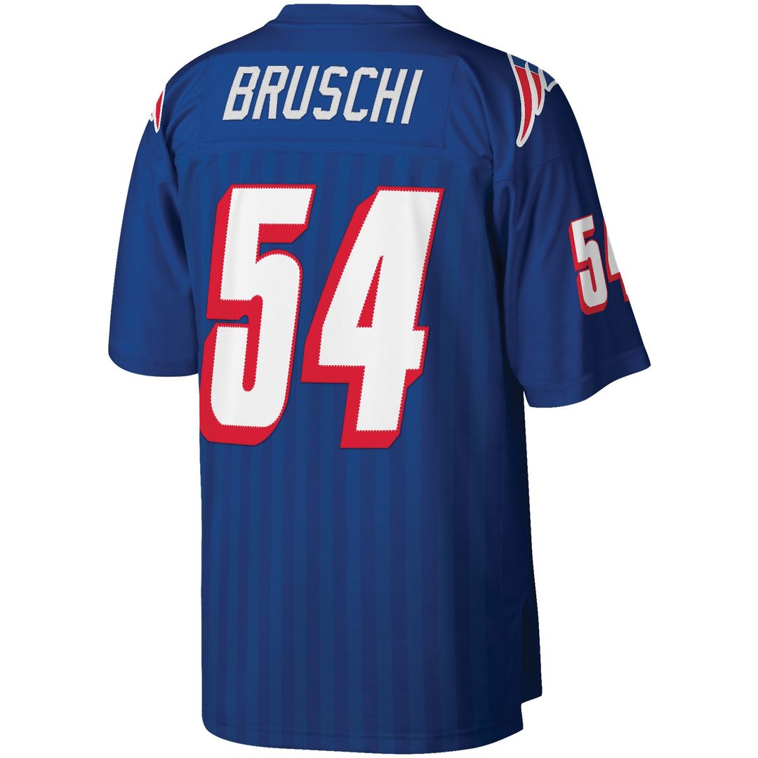 Tedy Bruschi New England Patriots Big & Tall 1996 Retired Player Replica Jersey - Royal