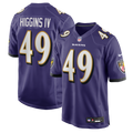 Jay Higgins IV Baltimore Ravens Team Game Jersey - Purple