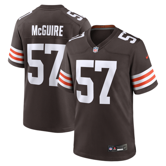 Isaiah McGuire Cleveland Browns Team Game Jersey - Brown