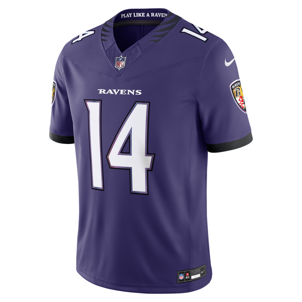 Kyle Hamilton Baltimore Ravens Team Vapor F.U.S.E. Stitched Limited Jersey - Purple