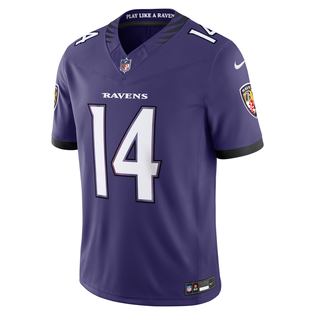 Kyle Hamilton Baltimore Ravens Team Vapor F.U.S.E. Stitched Limited Jersey - Purple