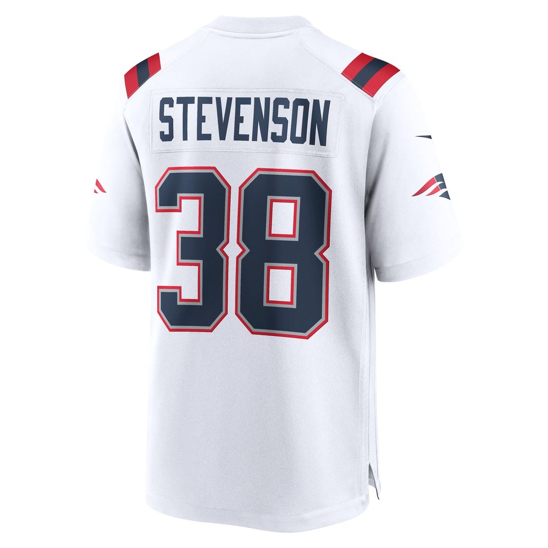 Rhamondre Stevenson New England Patriots Game Player Jersey - White