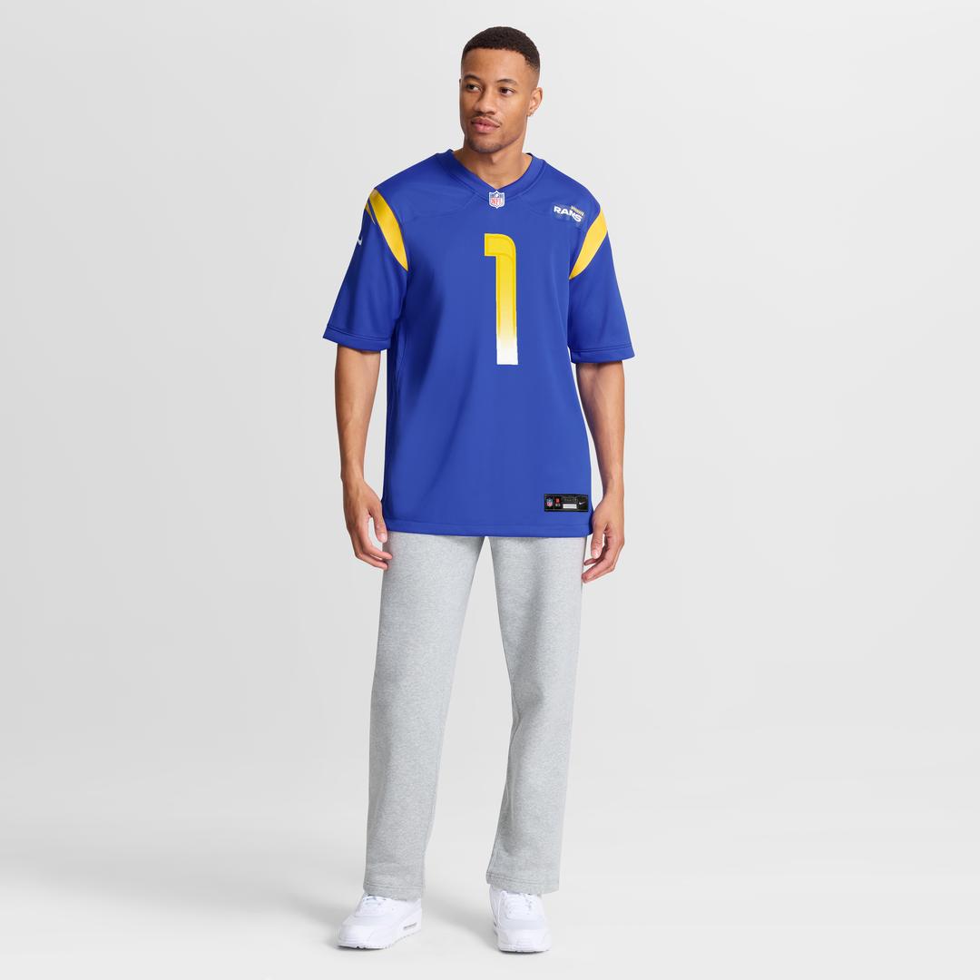 Number 1 Dad Los Angeles Rams Game Jersey - Royal