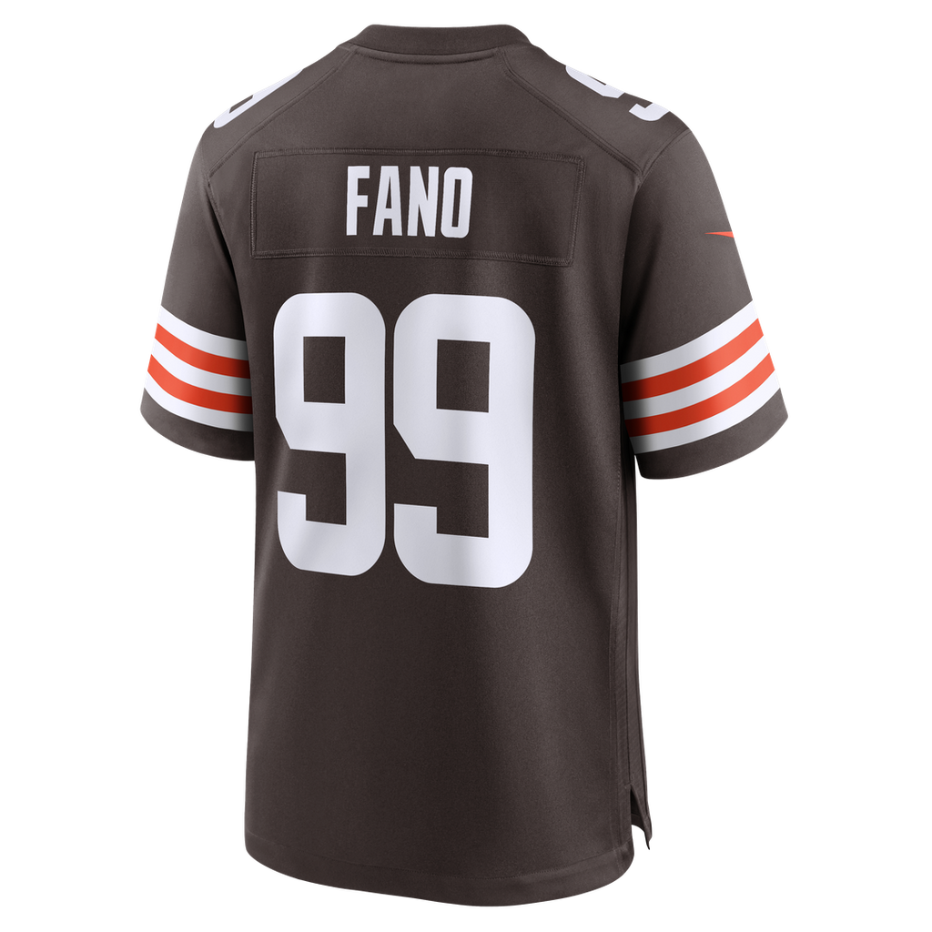 Logan Fano Cleveland Browns Team Game Jersey - Brown