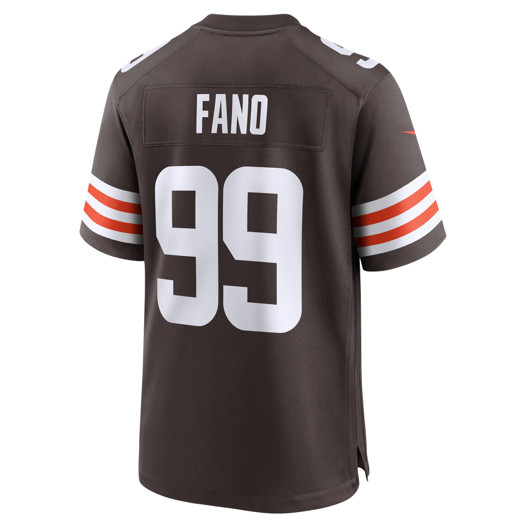 Logan Fano Cleveland Browns Team Game Jersey - Brown