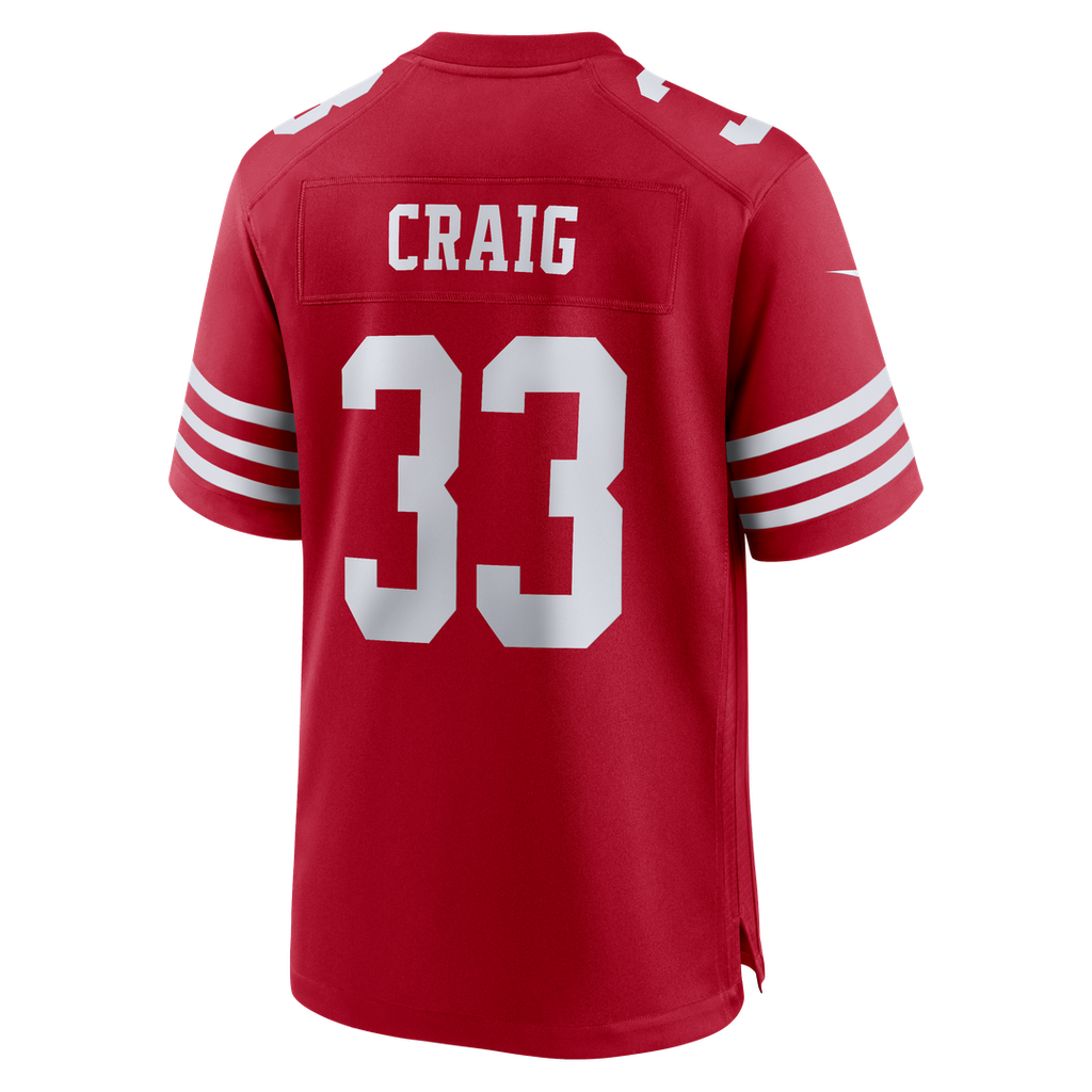 Roger Craig San Francisco 49ers Team Retired Game Jersey - Scarlet