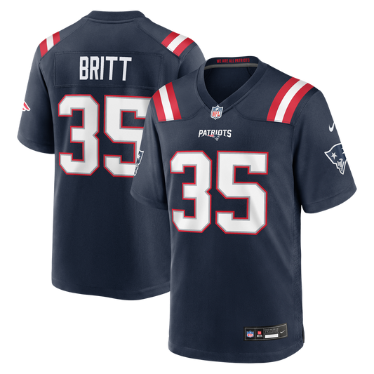 K.J. Britt New England Patriots Team Game Jersey - Navy