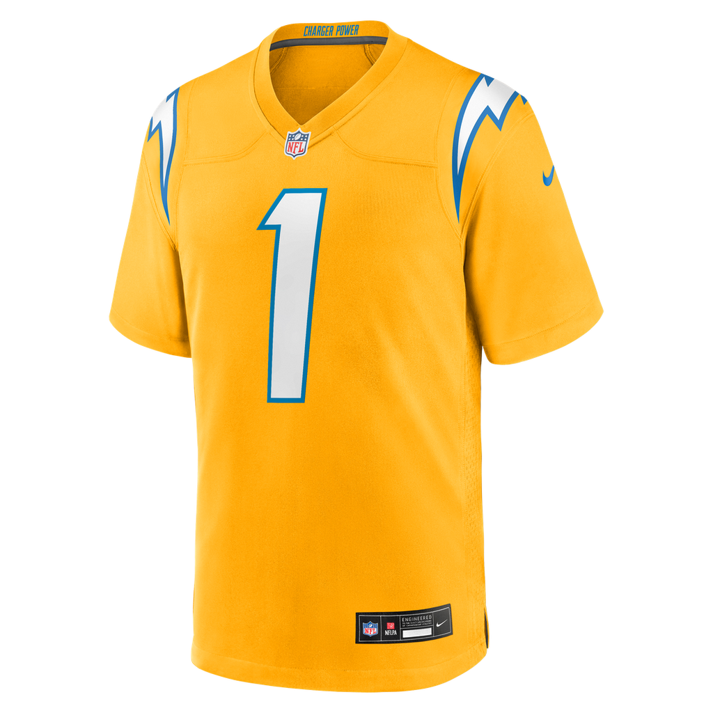 Quentin Johnston Los Angeles Chargers Alternate Charger Power Game Player Jersey - Gold