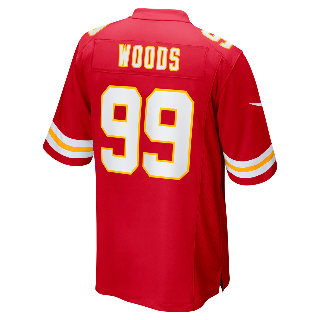 Peter Woods Kansas City Chiefs Team Game Jersey - Red