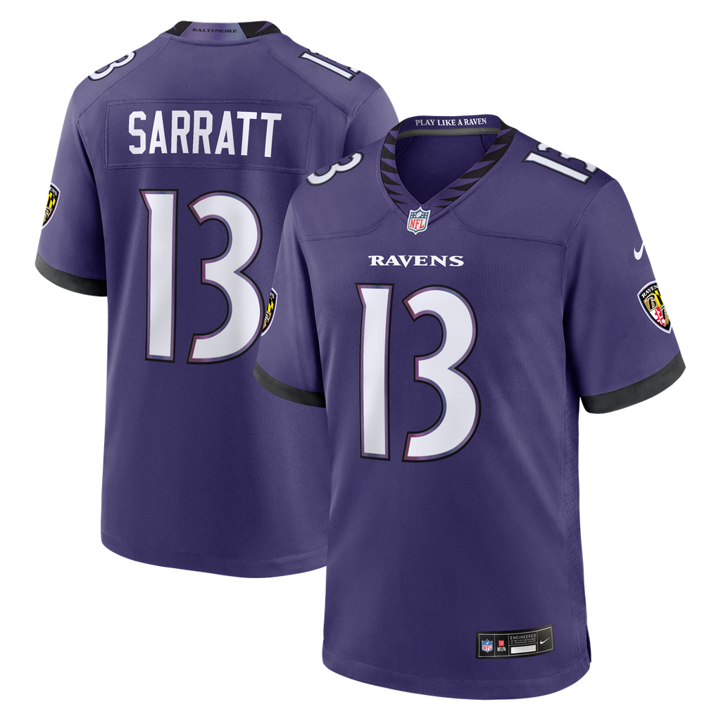 Elijah Sarratt Baltimore Ravens Team Game Jersey - Purple