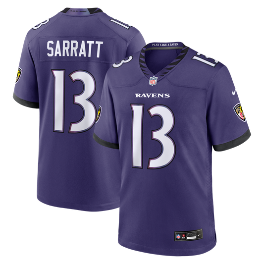 Elijah Sarratt Baltimore Ravens Team Game Jersey - Purple
