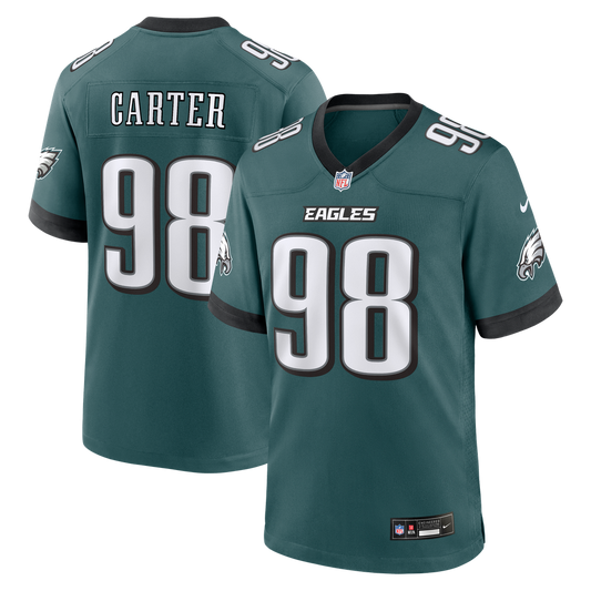 Jalen Carter Philadelphia Eagles Team Game Jersey - Midnight Green