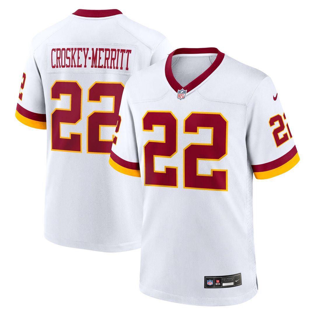 Jacory Croskey - Merritt Washington Commanders Game Super Bowl Era Jersey - White