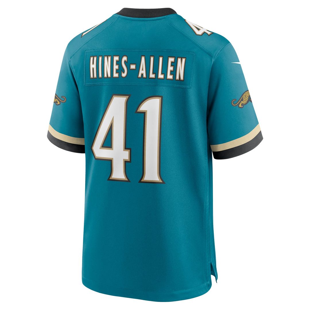 Josh Hines - Allen Jacksonville Jaguars Prowler Throwback Player Game Jersey - Teal