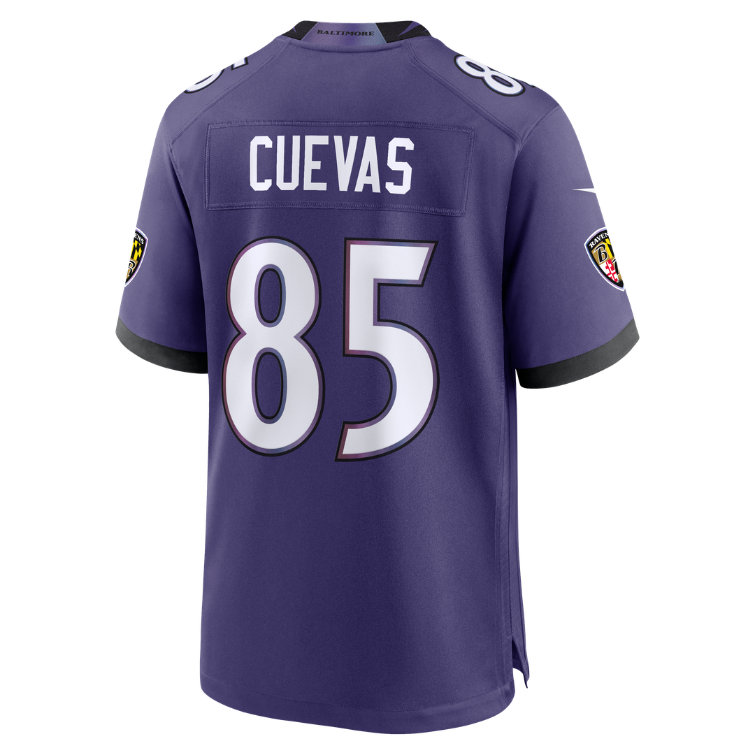 Josh Cuevas Baltimore Ravens Team Game Jersey - Purple
