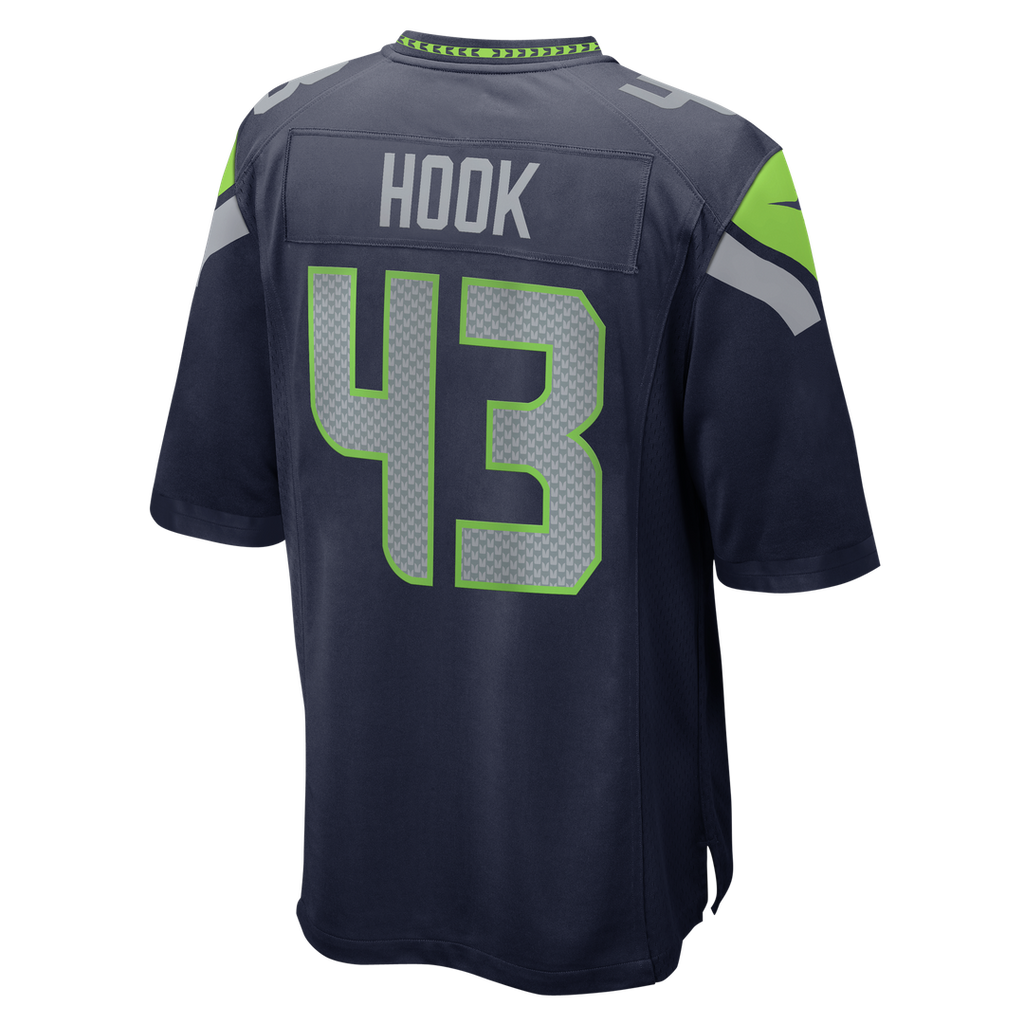 Maxen Hook Seattle Seahawks Team Game Jersey - College Navy