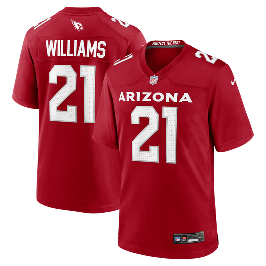 Garrett Williams Arizona Cardinals Game Jersey - Cardinal