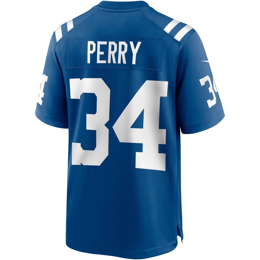 Joe Perry Indianapolis Colts Game Retired Player Jersey - Royal