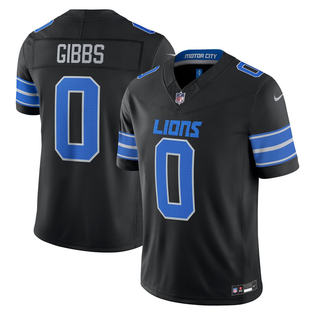 Jahmyr Gibbs Detroit Lions Team Vapor F.U.S.E. Stitched Limited Jersey - Blue