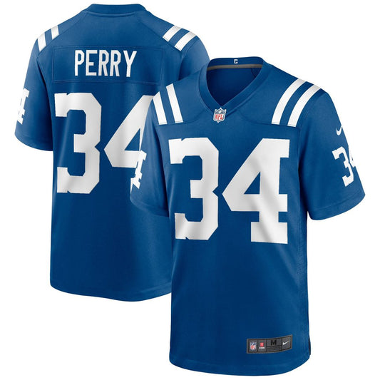 Joe Perry Indianapolis Colts Game Retired Player Jersey - Royal