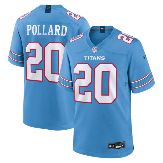 Tony Pollard Tennessee Titans Game Jersey - Light Blue