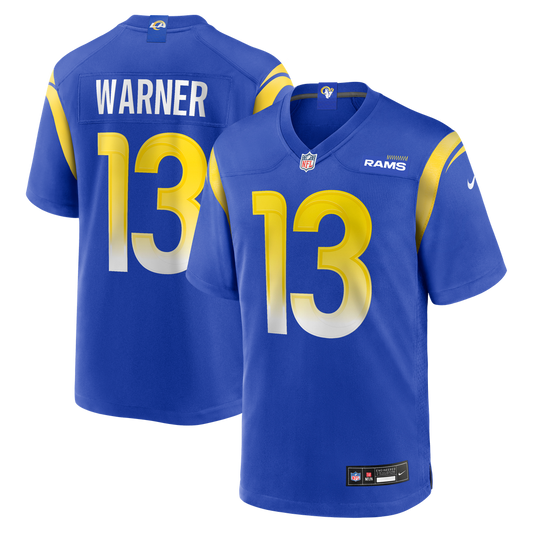 Kurt Warner Los Angeles Rams Game Retired Player Jersey - Royal