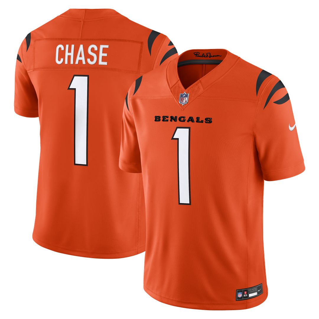 Ja'Marr Chase Cincinnati Bengals Team Vapor F.U.S.E. Stitched Limited Jersey - Black