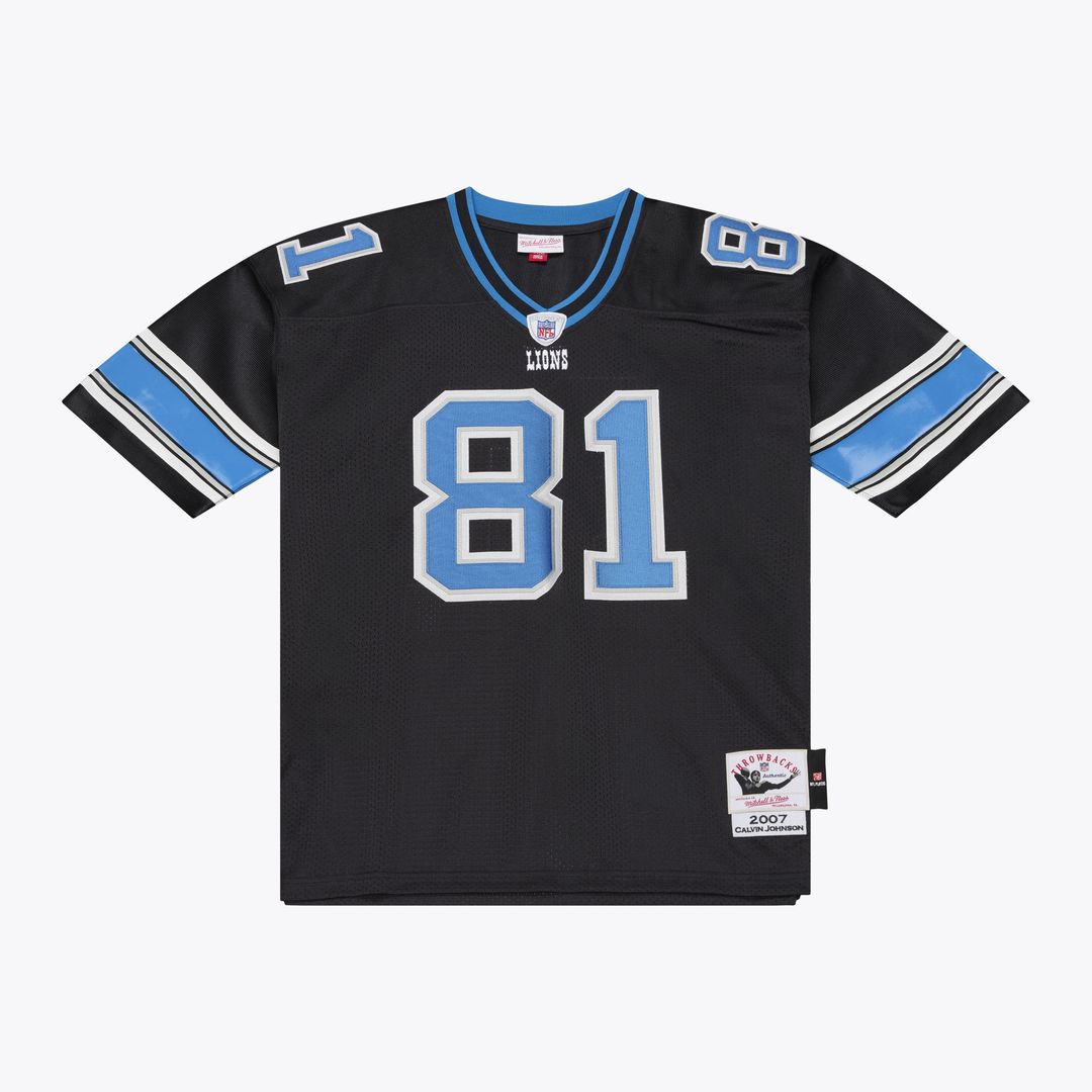 Calvin Johnson Detroit Lions 2007 Authentic Throwback Retired Player Jersey - Blue