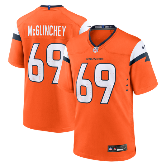 Mike McGlinchey Denver Broncos Team Game Jersey - Orange