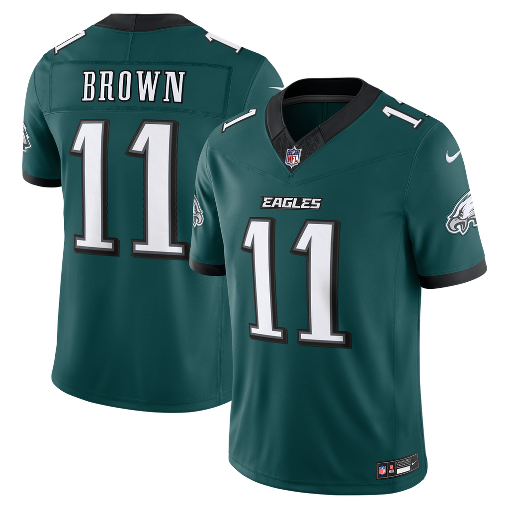 A.J. Brown Philadelphia Eagles Team Vapor F.U.S.E. Stitched Limited Jersey - Midnight Green