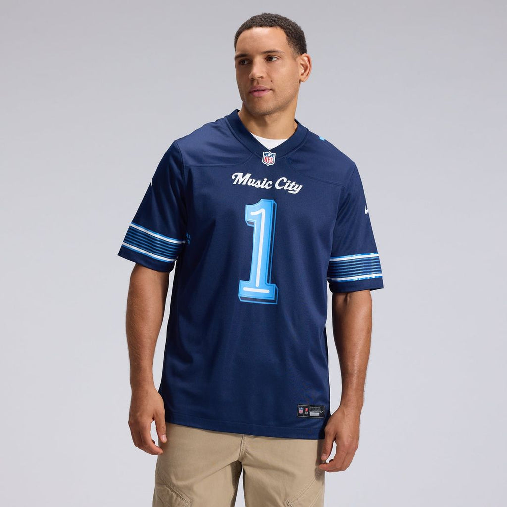 Cameron Ward Tennessee Titans 2026 Rivalries Collection Game Jersey - Navy