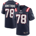Bruce Armstrong New England Patriots Game Retired Player Jersey - Navy
