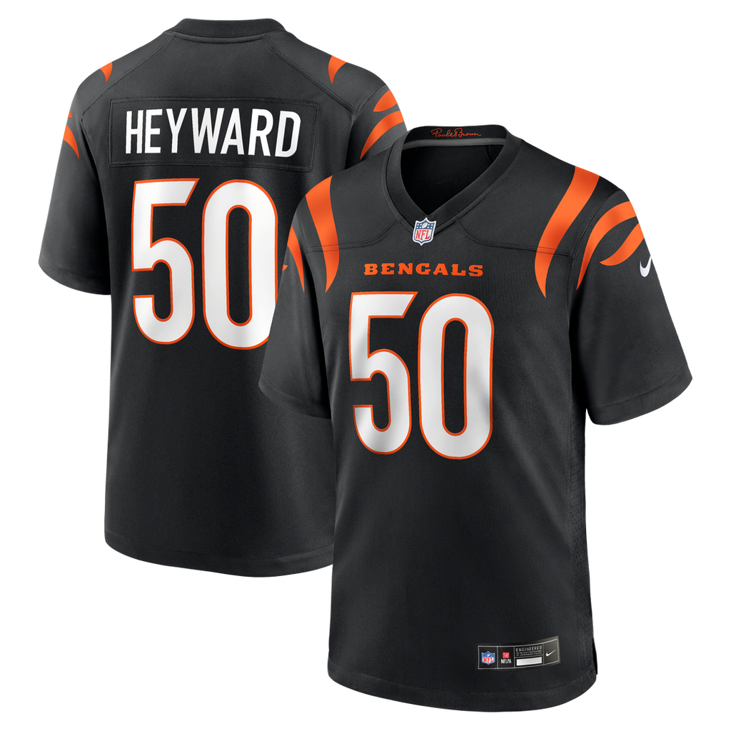 Shaka Heyward Cincinnati Bengals Team Game Jersey - Black