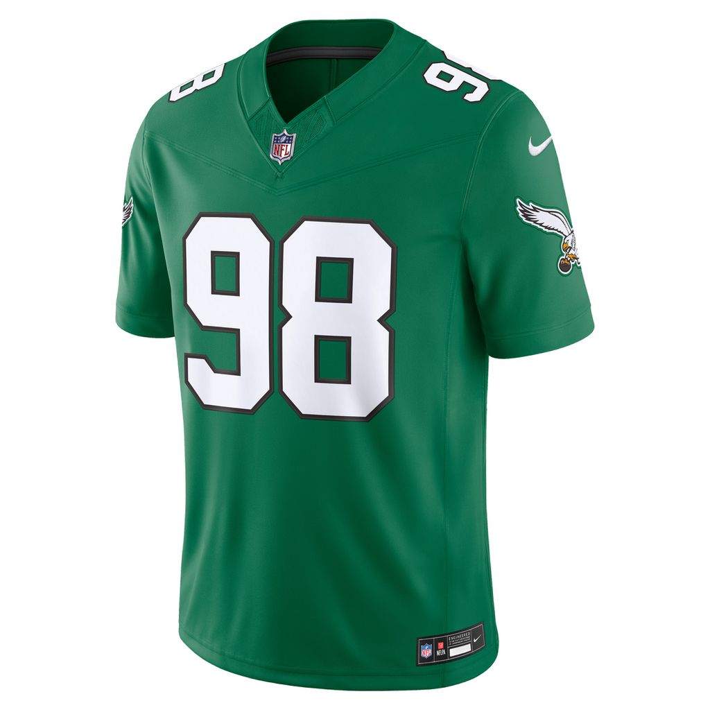 Jalen Carter Philadelphia Eagles Team Vapor F.U.S.E. Stitched Limited Jersey - Midnight Green