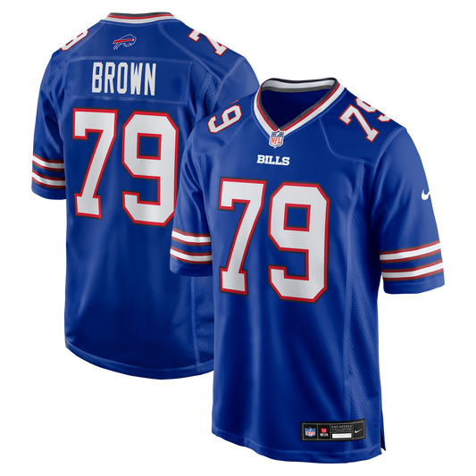 Ruben Brown Buffalo Bills Game Retired Player Jersey - Royal