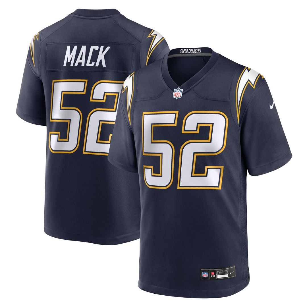 Khalil Mack Los Angeles Chargers Alternate Super Chargers Game Player Jersey - Navy