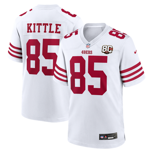 George Kittle San Francisco 49ers 80th Anniversary Game Jersey - White