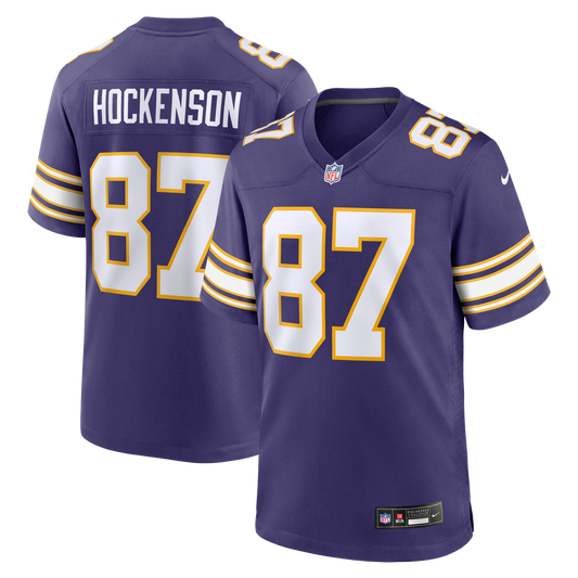 T.J. Hockenson Minnesota Vikings Classic Player Game Jersey - Purple