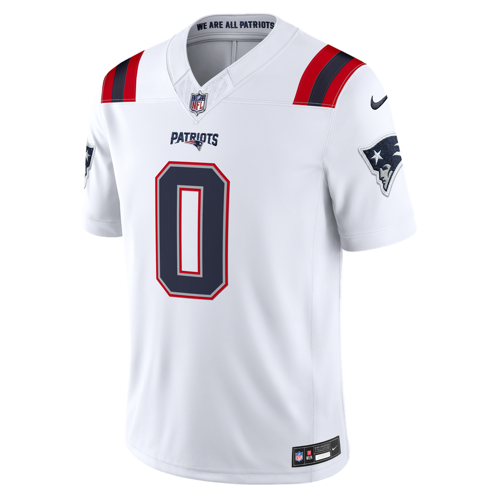 Christian Gonzalez New England Patriots Alternate Vapor F.U.S.E. Stitched Limited Jersey - Red