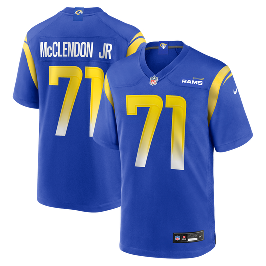 Warren McClendon Jr. Los Angeles Rams Team Game Jersey - Royal