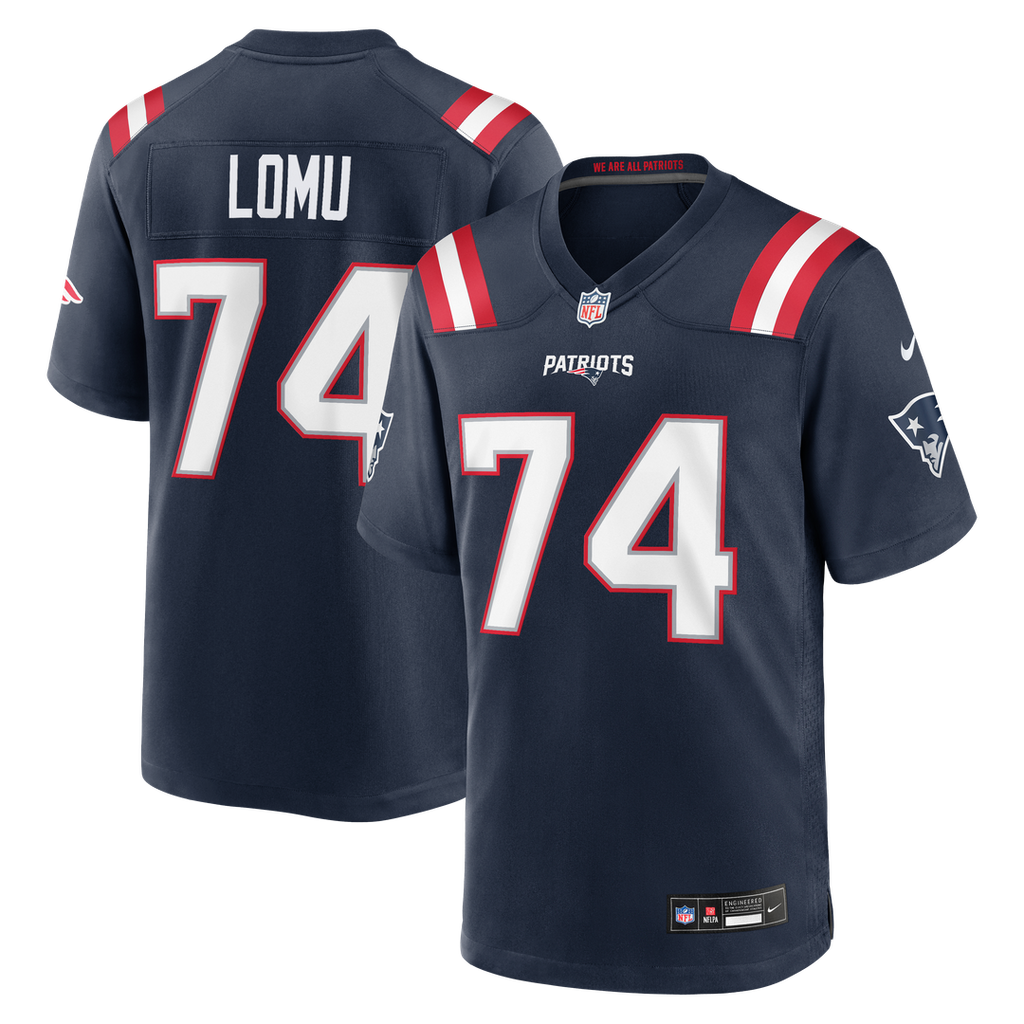 Caleb Lomu New England Patriots Team Game Jersey - Navy