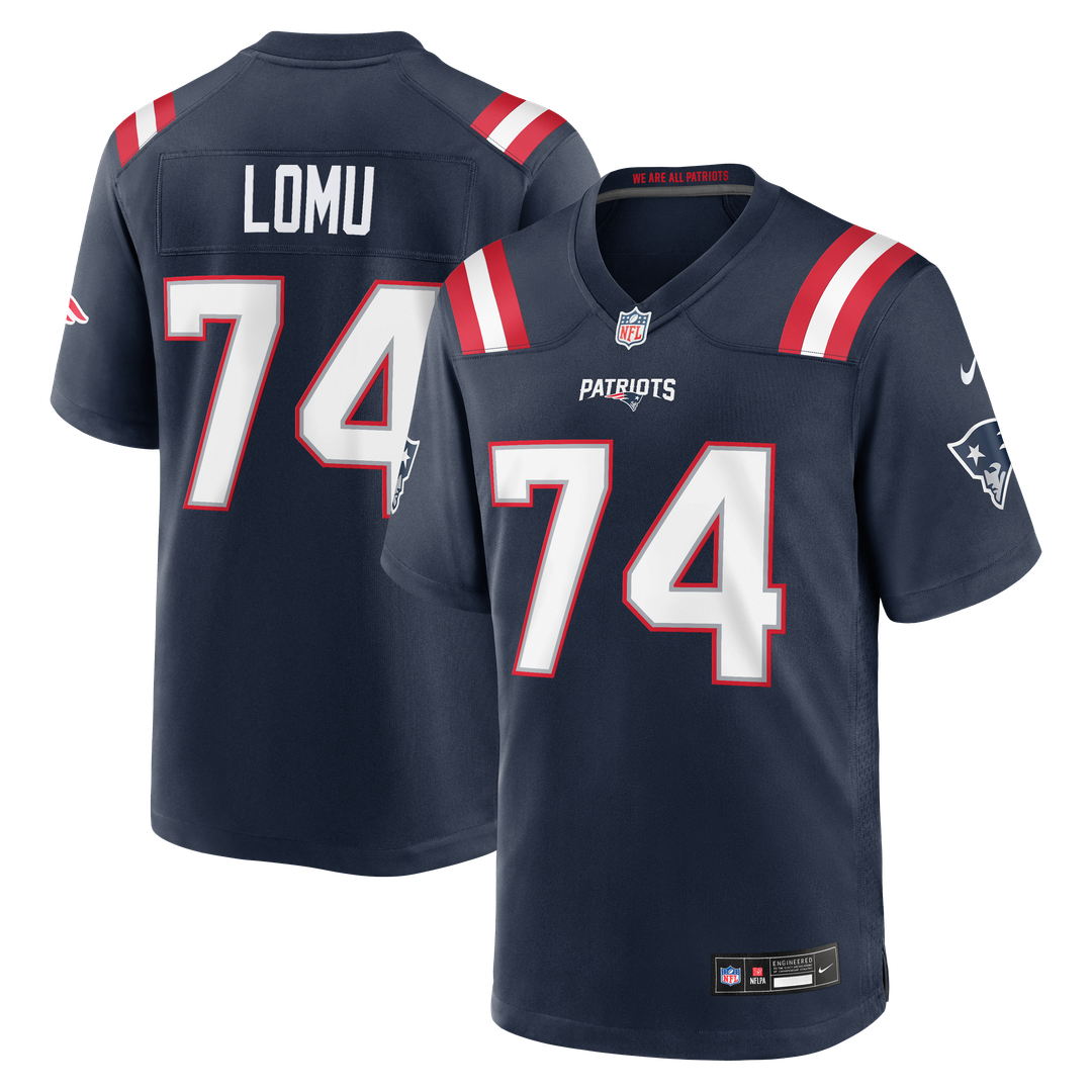 Caleb Lomu New England Patriots Team Game Jersey - Navy