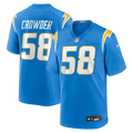 Tae Crowder Los Angeles Chargers Team Game Jersey - Powder Blue