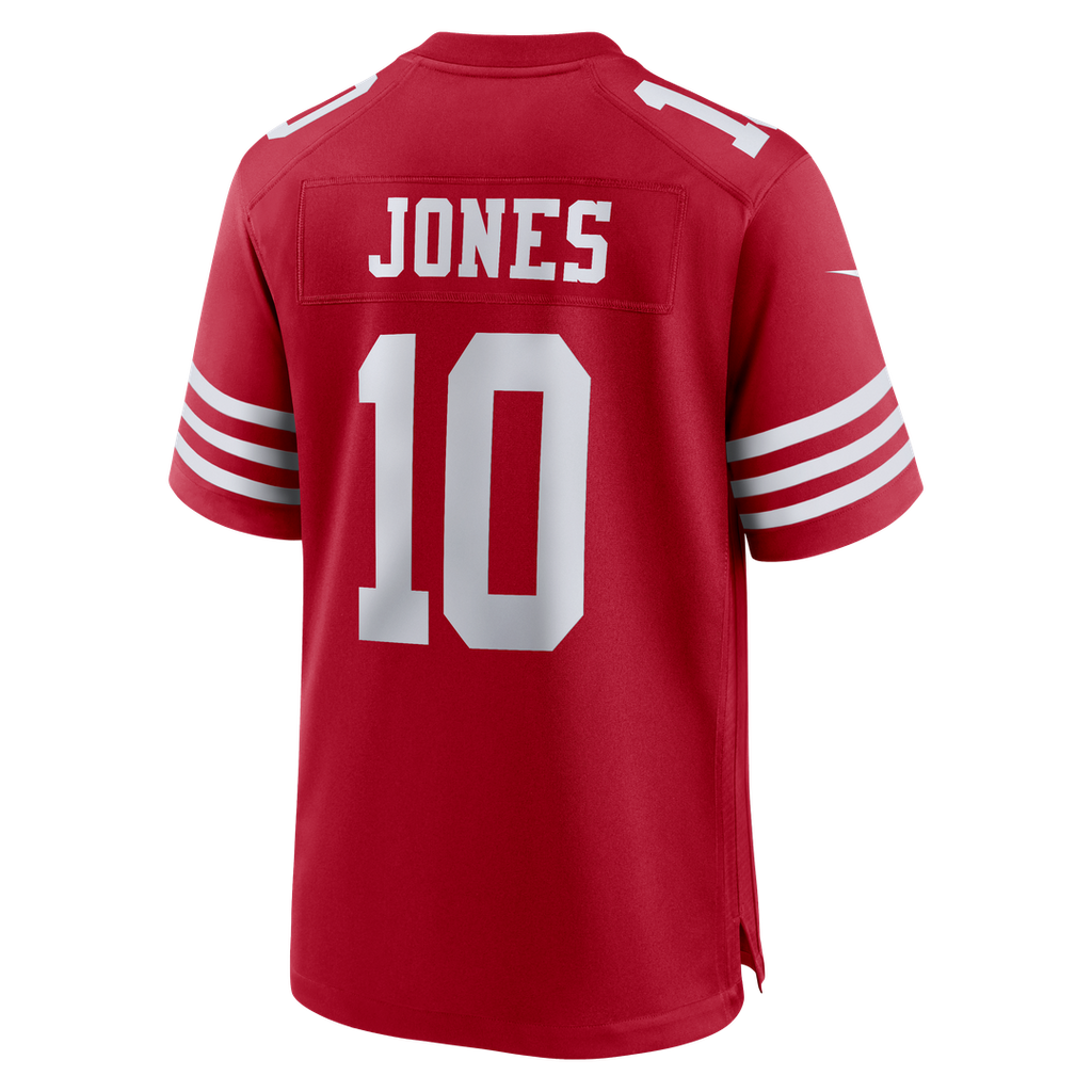 Mac Jones San Francisco 49ers Team Game Jersey - Scarlet